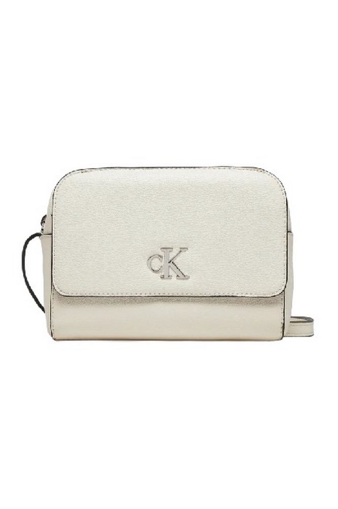 CALVIN KLEIN MINIMAL MONOGRAM CAMERA BAG18 ΤΣΑΝΤΑ ΓΥΝΑΙΚΕΙΑ WHITE