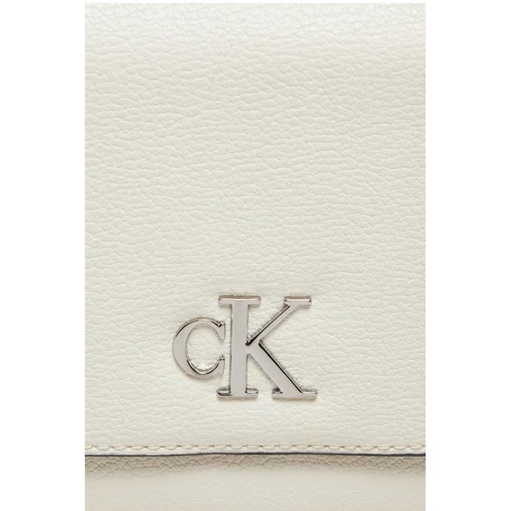 CALVIN KLEIN MINIMAL MONOGRAM CAMERA BAG18 ΤΣΑΝΤΑ ΓΥΝΑΙΚΕΙΑ WHITE