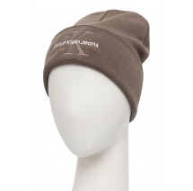 CALVIN KLEIN JEANS MONO LOGO EMBRO BEANIE ΣΚΟΥΦΟΣ ΑΝΔΡΙΚΟΣ BROWN