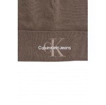 CALVIN KLEIN JEANS MONO LOGO EMBRO BEANIE ΣΚΟΥΦΟΣ ΑΝΔΡΙΚΟΣ BROWN