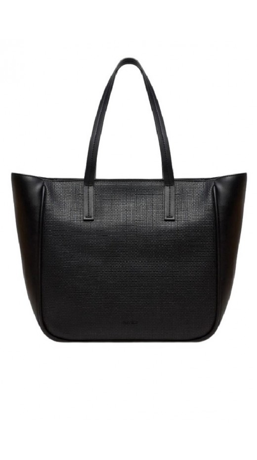 CALVIN KLEIN REFINE MD SHOPPER_BRAID ΤΣΑΝΤΑ ΓΥΝΑΙΚΕΙΑ BLACK