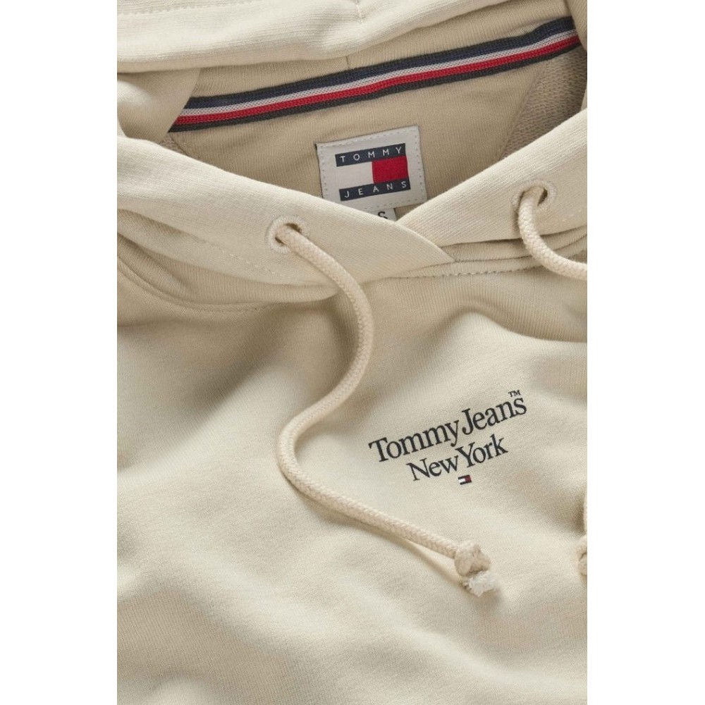 TOMMY JEANS ESSENTIAL LOGO 2 HOODIE ΦΟΥΤΕΡ ΓΥΝΑΙΚΕΙΟ OFF WHITE