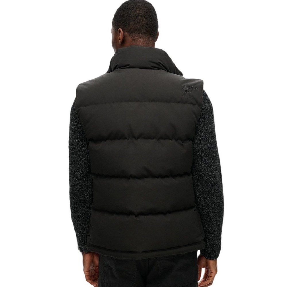 SUPERDRY D3 NON HOODED EVEREST GILET ΓΙΛΕΚΟ ΜΠΟΥΦΑΝ ΑΝΔΡΙΚΟ BLACK