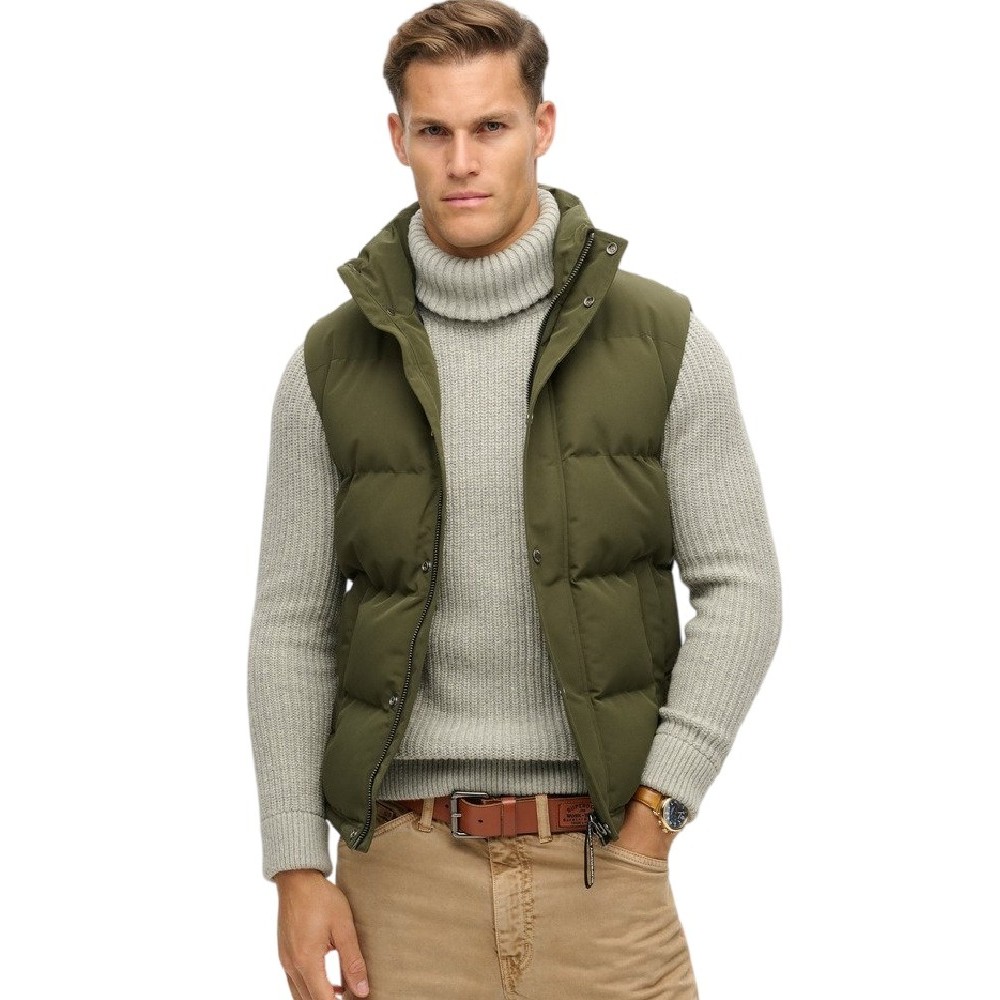 SUPERDRY D3 NON HOODED EVEREST GILET ΓΙΛΕΚΟ ΜΠΟΥΦΑΝ ΑΝΔΡΙΚΟ OLIVE