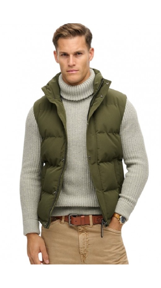 SUPERDRY D3 NON HOODED EVEREST GILET ΓΙΛΕΚΟ ΜΠΟΥΦΑΝ ΑΝΔΡΙΚΟ OLIVE