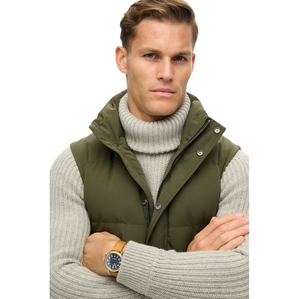 SUPERDRY D3 NON HOODED EVEREST GILET ΓΙΛΕΚΟ ΜΠΟΥΦΑΝ ΑΝΔΡΙΚΟ OLIVE