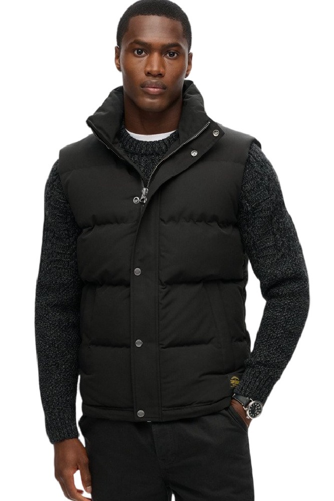 SUPERDRY D3 NON HOODED EVEREST GILET ΓΙΛΕΚΟ ΜΠΟΥΦΑΝ ΑΝΔΡΙΚΟ BLACK