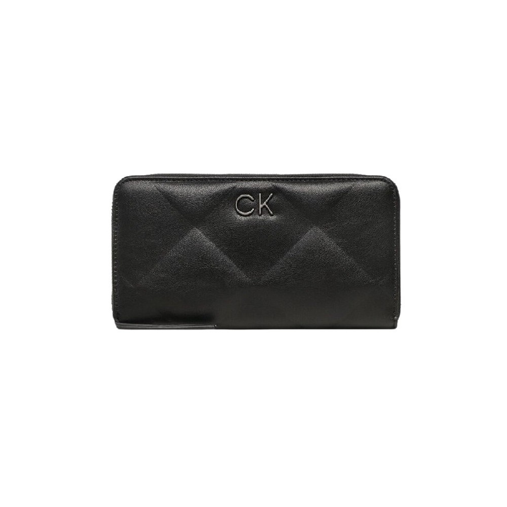 CALVIN KLEIN JEANS RE-LOCK QUILT ZA WALLET LG ΑΞΕΣΟΥΑΡ ΠΟΡΤΟΦΟΛΙ ΓΥΝΑΙΚΕΙΟ BLACK/BLACK