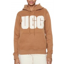 UGG REY UGGFLUFF LOGO HOODIE ΜΠΛΟΥΖΑ ΦΟΥΤΕΡ ΓΥΝΑΙΚΕΙΑ CAMEL