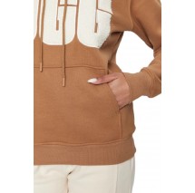 UGG REY UGGFLUFF LOGO HOODIE ΜΠΛΟΥΖΑ ΦΟΥΤΕΡ ΓΥΝΑΙΚΕΙΑ CAMEL