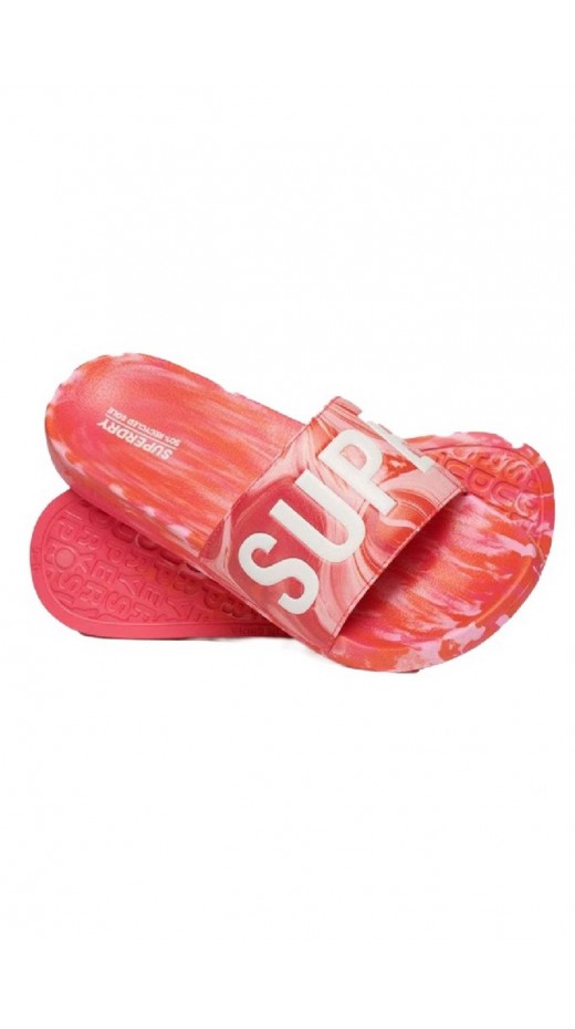 SUPERDRY MARBLE VEGAN POOL SLIDE ΠΑΝΤΟΦΛΑ ΓΥΝΑΙΚΕΙΟ PINK