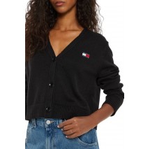 TOMMY JEANS  ESSENTIAL BADGE CARDIGAN EXT ΖΑΚΕΤΑ ΠΛΕΚΤΗ ΓΥΝΑΙΚΕΙΑ39 BLACK