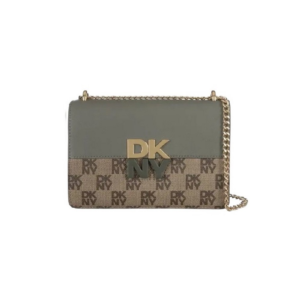 DKNY ECHO FLAPSHANDBAG ΤΣΑΝΤΑ ΓΥΝΑΙΚΕΙΑ BEIGE/KHAKI