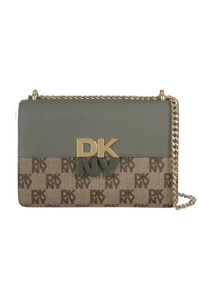 DKNY ECHO FLAPSHANDBAG ΤΣΑΝΤΑ ΓΥΝΑΙΚΕΙΑ BEIGE/KHAKI