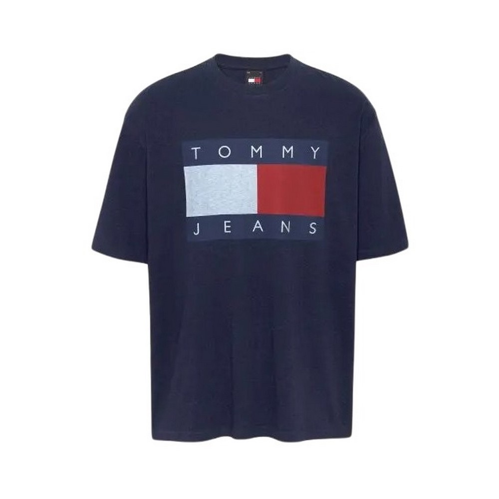 TOMMY JEANS RLX MELANGE FLAG TEE T-SHIRT ΜΠΛΟΥΖΑ ΑΝΔΡΙΚΗ NAVY