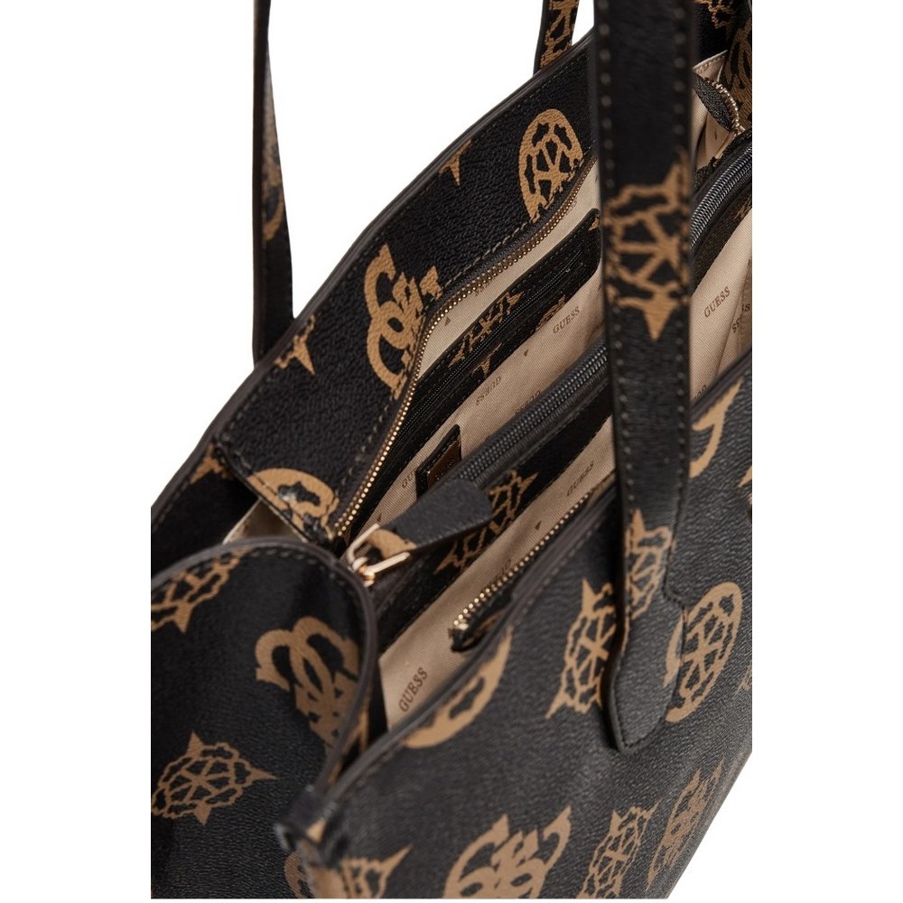 GUESS SILVANA GIRLFRIEND TOTE ΤΣΑΝΤΑ ΓΥΝΑΙΚΕΙΑ MOCHA