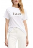 GUESS CN PYRAMIDE STUDS TEE T-SHIRT ΜΠΛΟΥΖΑ ΓΥΝΑΙΚΕΙΑ WHITE