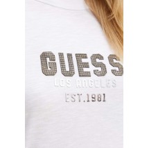 GUESS CN PYRAMIDE STUDS TEE T-SHIRT ΜΠΛΟΥΖΑ ΓΥΝΑΙΚΕΙΑ WHITE