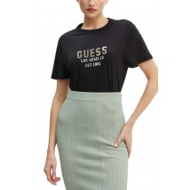 GUESS CN PYRAMIDE STUDS TEE T-SHIRT ΜΠΛΟΥΖΑ ΓΥΝΑΙΚΕΙΑ BLACK