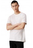 CALVIN KLEIN JEANS MONOLOGO T-SHIRT ΜΠΛΟΥΖΑ ΑΝΔΡΙΚΗ IVORY