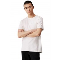 CALVIN KLEIN JEANS MONOLOGO T-SHIRT ΜΠΛΟΥΖΑ ΑΝΔΡΙΚΗ IVORY