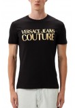 VERSACE JEANS COUTURE LOGO INSTIT THICK FOIL 77GAHT05CJ00T T-SHIRT ΜΠΛΟΥΖΑ ΑΝΔΡΙΚΗ BLACK