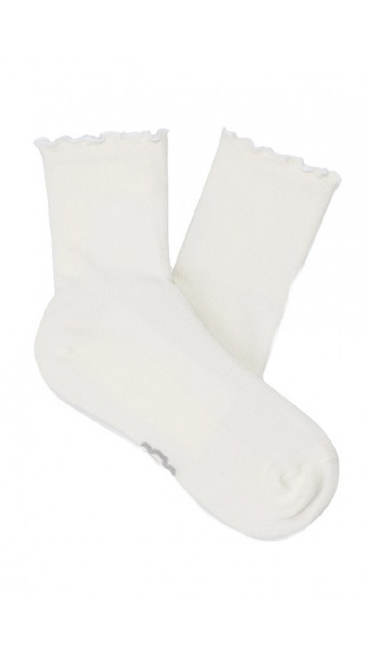 UGG KARSYN LETTUCE EDGE SOCK ΚΑΛΤΣΑ ΓΥΝΑΙΚΕΙΑ WHITE