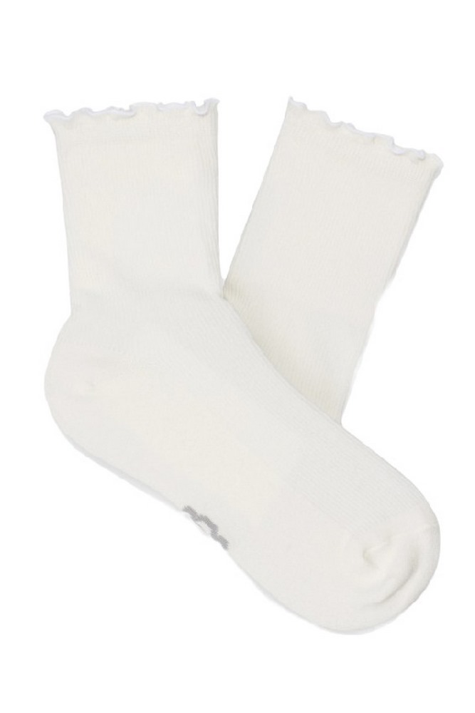 UGG KARSYN LETTUCE EDGE SOCK ΚΑΛΤΣΑ ΓΥΝΑΙΚΕΙΑ WHITE