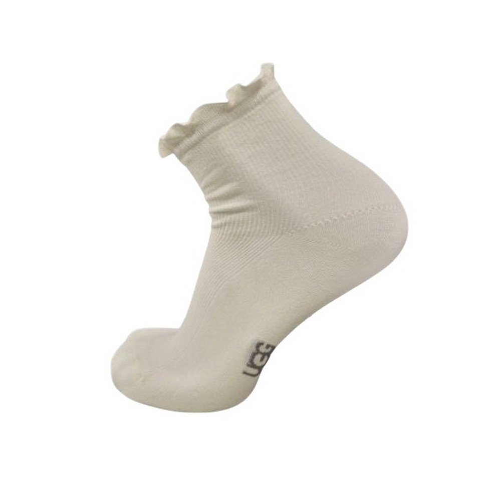 UGG KARSYN LETTUCE EDGE SOCK ΚΑΛΤΣΑ ΓΥΝΑΙΚΕΙΑ WHITE