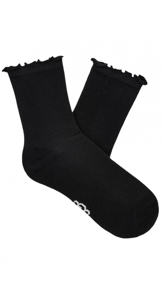 UGG KARSYN LETTUCE EDGE SOCK ΚΑΛΤΣΑ ΓΥΝΑΙΚΕΙΑ BLACK