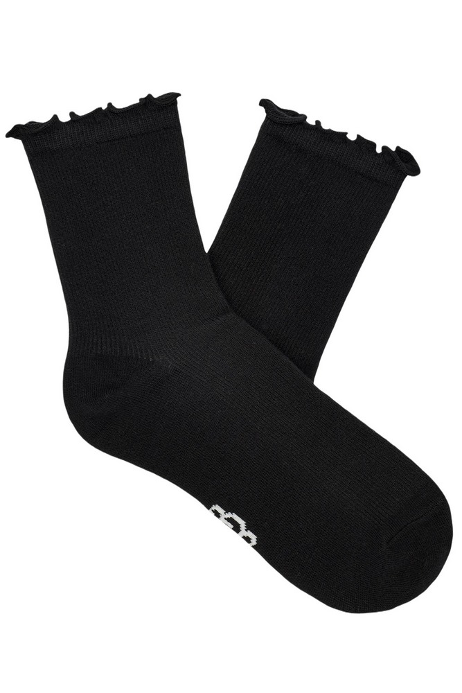 UGG KARSYN LETTUCE EDGE SOCK ΚΑΛΤΣΑ ΓΥΝΑΙΚΕΙΑ BLACK