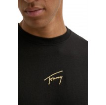 TOMMY JEANS REG GOLD SIGNATURE TEE T-SHIRT ΜΠΛΟΥΖΑ ΑΝΔΡΙΚΗ BLACK