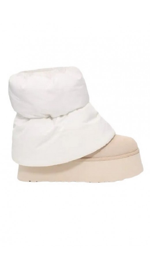 UGG CLASSIC MINI DIPPER PUFFER ΧΑΜΛΗ ΜΠΟΤΑ ΓΥΝΑΙΚΕΙΑ CREAMY WHITE