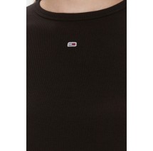 TOMMY HILFIGER SLIM ESSENTIAL RIB LS ΜΠΛΟΥΖΑ ΓΥΝΑΙΚΕΙΑ BLACK