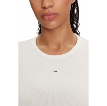 TOMMY HILFIGER SLIM ESSENTIAL RIB LS ΜΠΛΟΥΖΑ ΓΥΝΑΙΚΕΙΑ WHITE