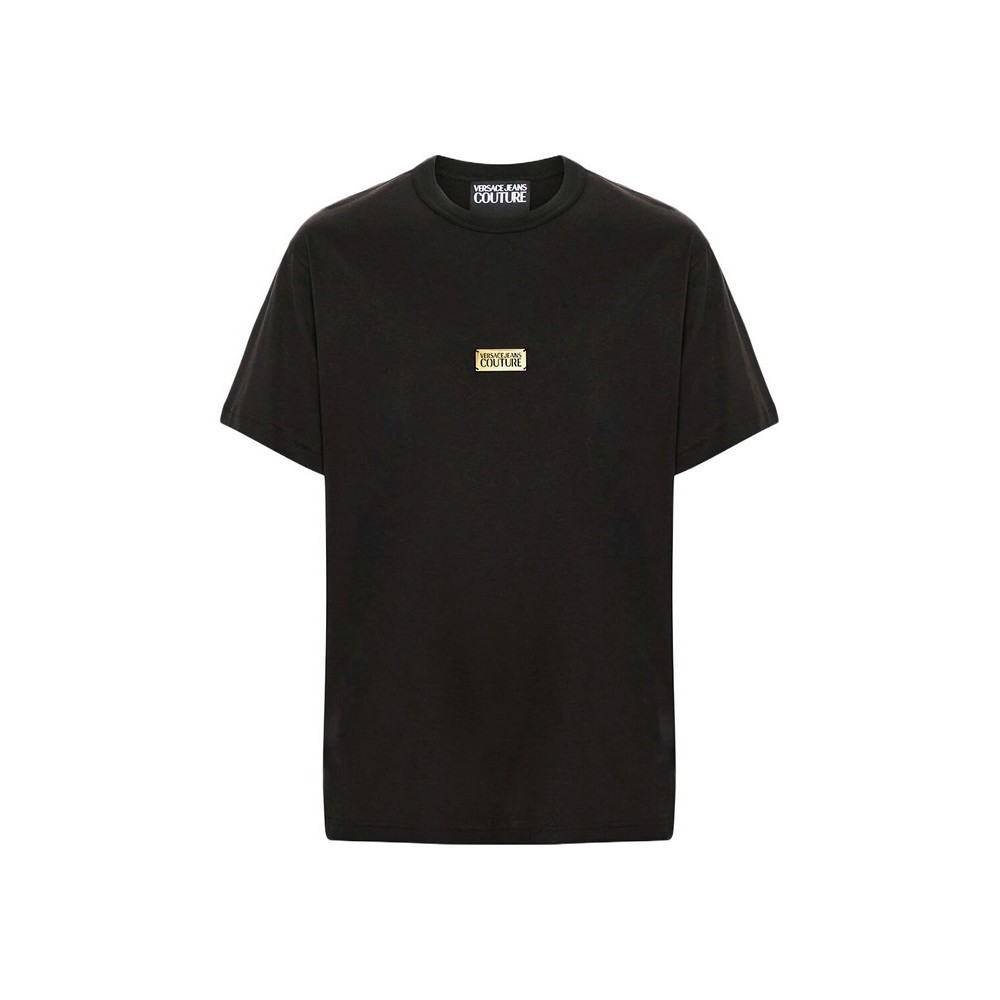 VERCAGE JEANS COUTURE 77UP601 LOGO PLACKET T-SHIRT ΜΠΛΟΥΖΑ ΑΝΔΡΙΚΗ BLACK