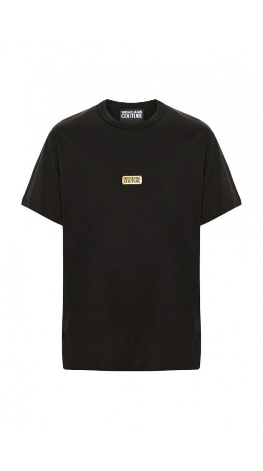 VERCAGE JEANS COUTURE 77UP601 LOGO PLACKET T-SHIRT ΜΠΛΟΥΖΑ ΑΝΔΡΙΚΗ BLACK