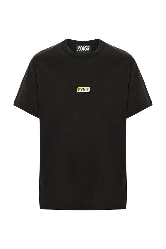 VERCAGE JEANS COUTURE 77UP601 LOGO PLACKET T-SHIRT ΜΠΛΟΥΖΑ ΑΝΔΡΙΚΗ BLACK