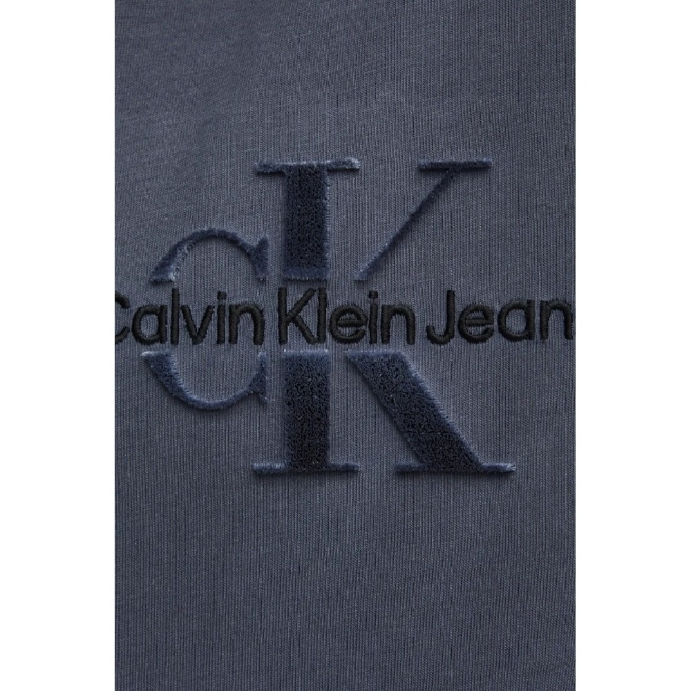 CALVIN KLEIN JEANS BRISTLE MONOLOGO TEE T-SHIRT ΜΠΛΟΥΖΑ ΑΝΔΡΙΚΗ GREY