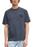 CALVIN KLEIN JEANS BRISTLE MONOLOGO TEE T-SHIRT ΜΠΛΟΥΖΑ ΑΝΔΡΙΚΗ GREY