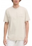 CALVIN KLEIN JEANS BRISTLE MONOLOGO TEE T-SHIRT ΜΠΛΟΥΖΑ ΑΝΔΡΙΚΗ BEIGE