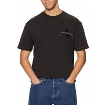 CALVIN KLEIN JEANS BRISTLE MONOLOGO TEE T-SHIRT ΜΠΛΟΥΖΑ ΑΝΔΡΙΚΗ BLACK