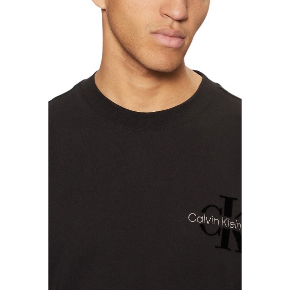 CALVIN KLEIN JEANS BRISTLE MONOLOGO TEE T-SHIRT ΜΠΛΟΥΖΑ ΑΝΔΡΙΚΗ BLACK