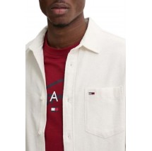 TOMMY HILFIGER REG FLANNEL SHIRT ΠΟΥΚΑΜΙΣΟ ΑΝΔΡΙΚΟ WHITE