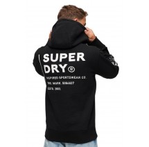 SUPERDRY D3 SDCD UTILITY SPORT LOGO LOOSE HOOD ΜΠΛΟΥΖΑ ΦΟΥΤΕΡ ΑΝΔΡΙΚΗ BLACK