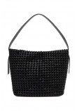 CALVIN KLEIN BRAIDED MEDIUM SHOPPER ΤΣΑΝΤΑ ΓΥΝΑΙΚΕΙΑ BLACK