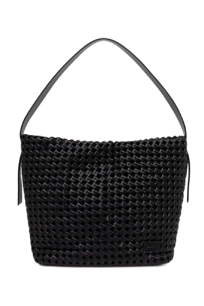 CALVIN KLEIN BRAIDED MEDIUM SHOPPER ΤΣΑΝΤΑ ΓΥΝΑΙΚΕΙΑ BLACK