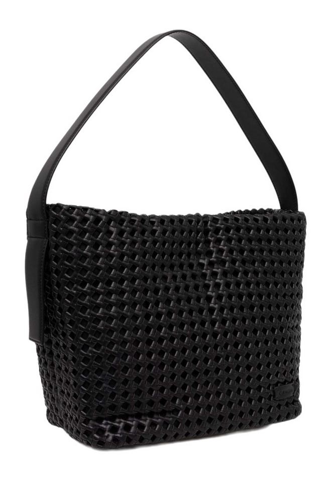 CALVIN KLEIN BRAIDED MEDIUM SHOPPER ΤΣΑΝΤΑ ΓΥΝΑΙΚΕΙΑ BLACK