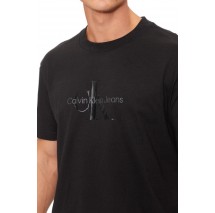 CALVIN KLEIN JEANS SHINY MONOLOGO TEE T-SHIRT ΜΠΛΟΥΖΑ ΑΝΔΡΙΚΗ BLACK