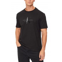 CALVIN KLEIN JEANS SHINY MONOLOGO TEE T-SHIRT ΜΠΛΟΥΖΑ ΑΝΔΡΙΚΗ BLACK